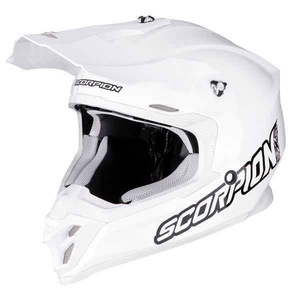 Casque Cross Scorpion VX-16 Evo Air Solid White Casque Cross Scorpion VX-16 Evo Air Solid White