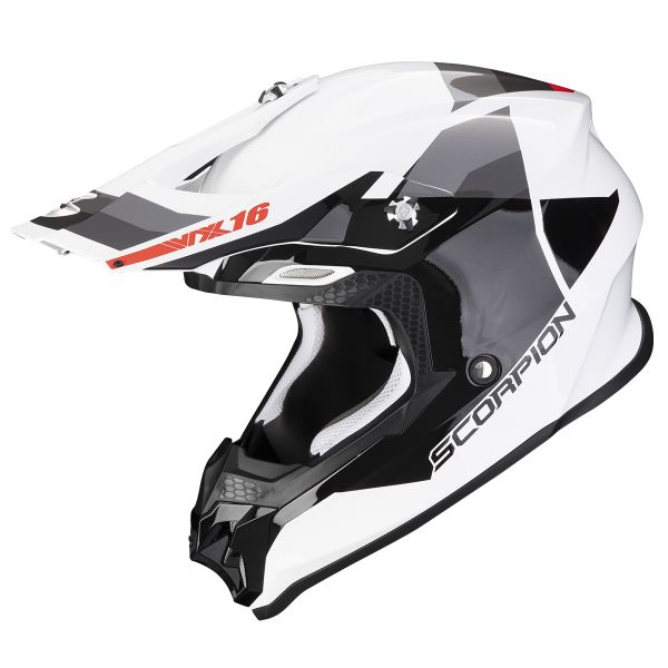 Casque Cross Scorpion VX-16 Evo Air Spectrum White Silver
