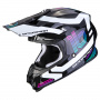 Casque Cross Scorpion VX-16 Evo Air Tub Metal Black White