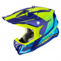 Casque Cross Scorpion VX-22 Air Attis Blue Neon Yellow