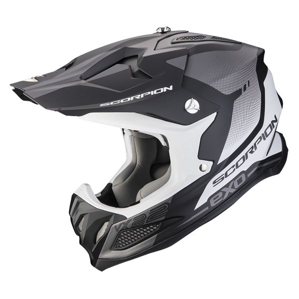 Casque Cross Scorpion VX-22 Air Attis Matt Black Silver