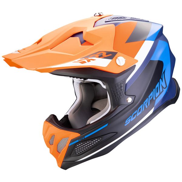 Casque Cross Scorpion VX-22 Air Beta Blue Mat Orange