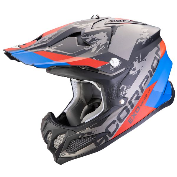 Casque Cross Scorpion VX-22 Air Cx Matt Black Blue Red