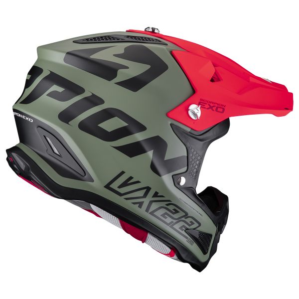 Scorpion VX-22 Air Updown Matt Green Black Red