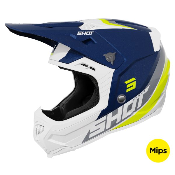Casque Cross SHOT Core Custom Blue Pearly