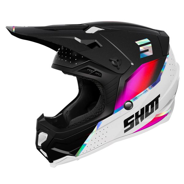 Casque Cross SHOT Core Honor Holographic Pearly