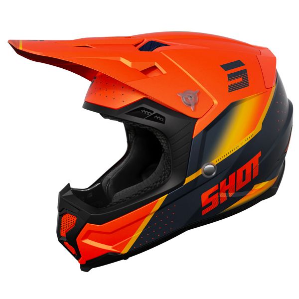 Casque Cross SHOT Core Honor Orange Matt