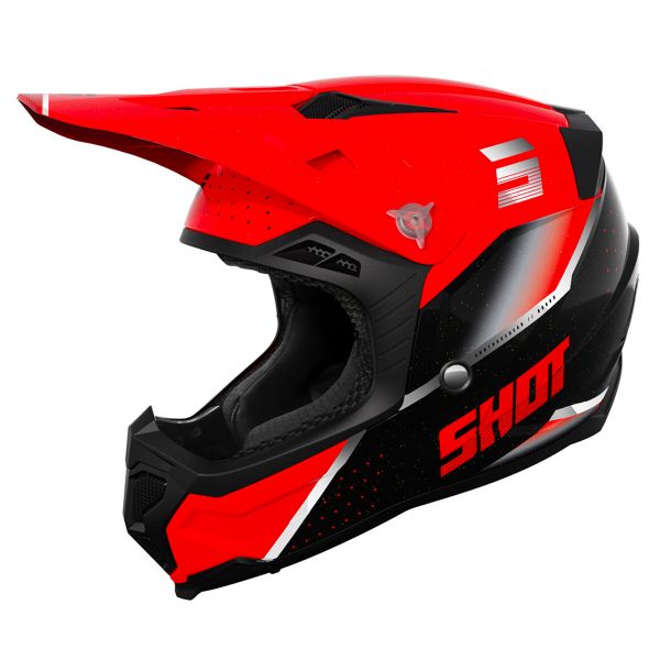 Casque Cross SHOT Core Honor Red Pearly