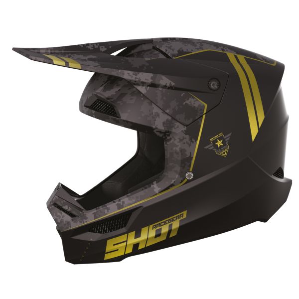 Casque Cross SHOT Furious Army Gold Matt