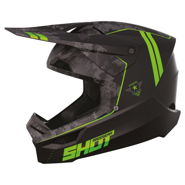 Casque Cross SHOT Furious Army Green Matt