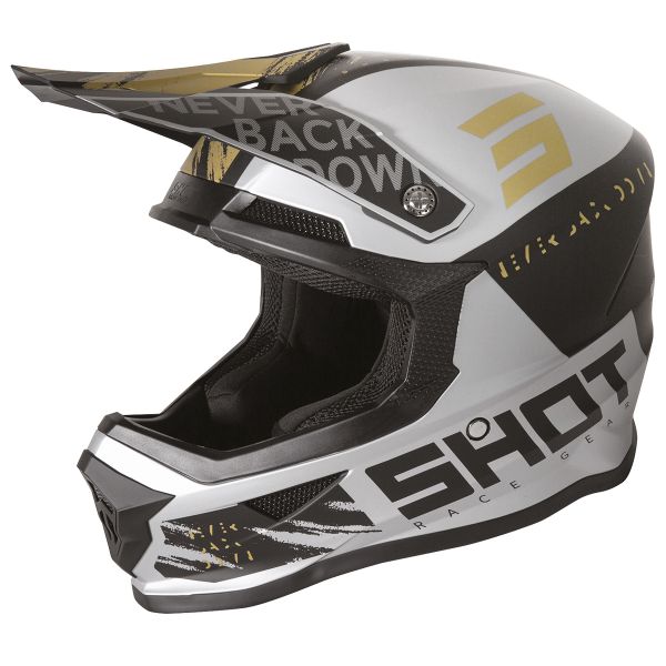 Casque Cross SHOT Furious Draw Gold Matt