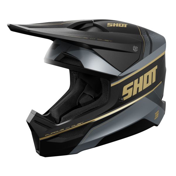 Casque Cross SHOT Furious Dust Gold Matt 2.0