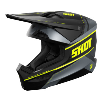 Casque Cross SHOT Furious Dust Neon Yellow Matt 2.0