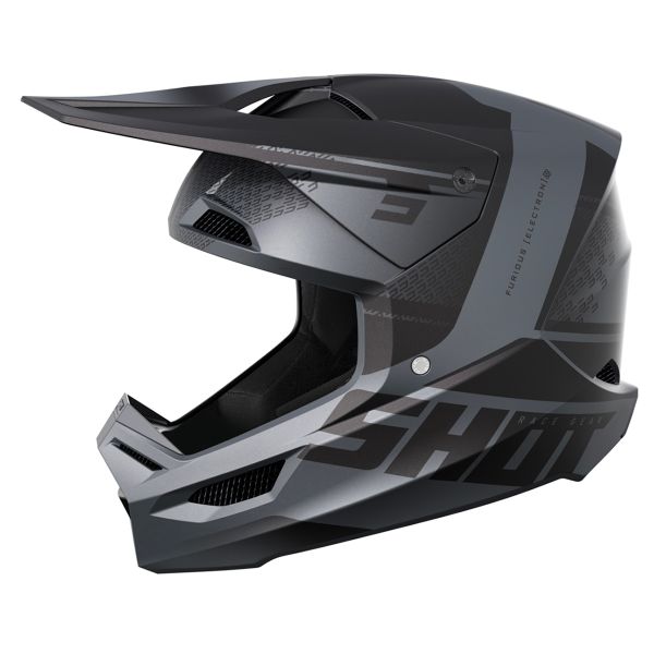 Casque Cross SHOT Furious Electron Black Matt