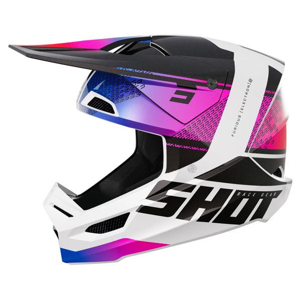 Casque Cross SHOT Furious Electron Purple Glossy