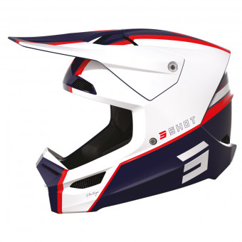 Casque Cross SHOT Furious Heritage Blue Glossy