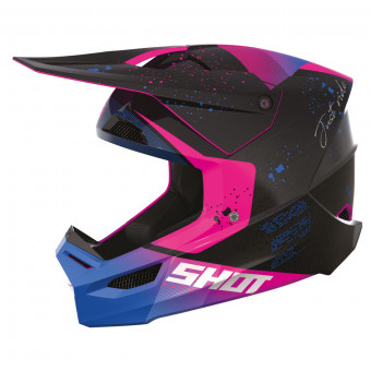 Casque Cross SHOT Furious Matrix Purple Glossy