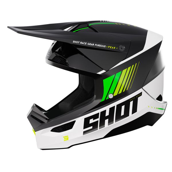 Casque Cross SHOT Furious Peak Green Glossy