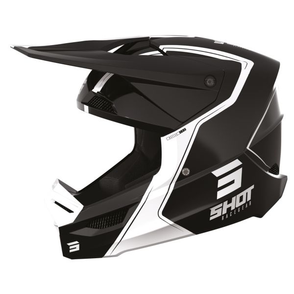 Casque Cross SHOT Furious Reflex Black Glossy