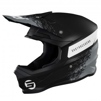 Casque Cross SHOT Furious Roll Black Grey Matt Casque Cross SHOT Furious Roll Black Grey Matt