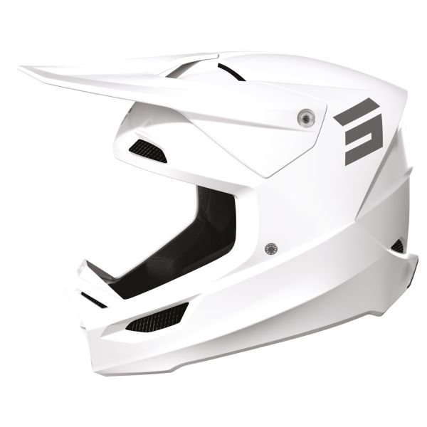 Casque Cross SHOT Furious Solid White Glossy Casque Cross SHOT Furious Solid White Glossy