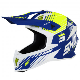 Casque Cross SHOT Lite Fury Navy Neon Yellow