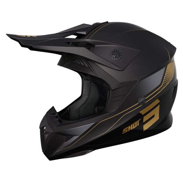 Casque Cross SHOT Pulse Edge Gold Matt