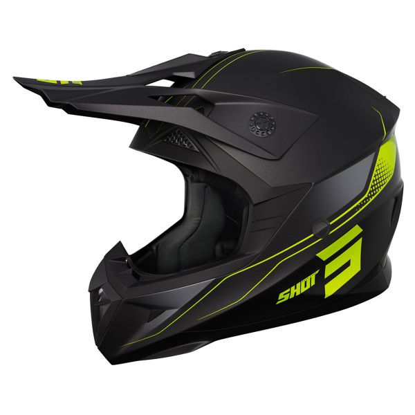 Casque Cross SHOT Pulse Edge Neon Yellow Matt