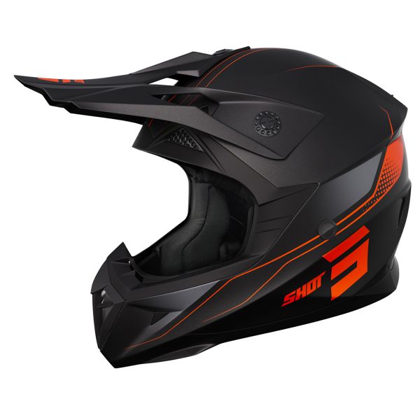 Casque Cross SHOT Pulse Edge Orange Matt