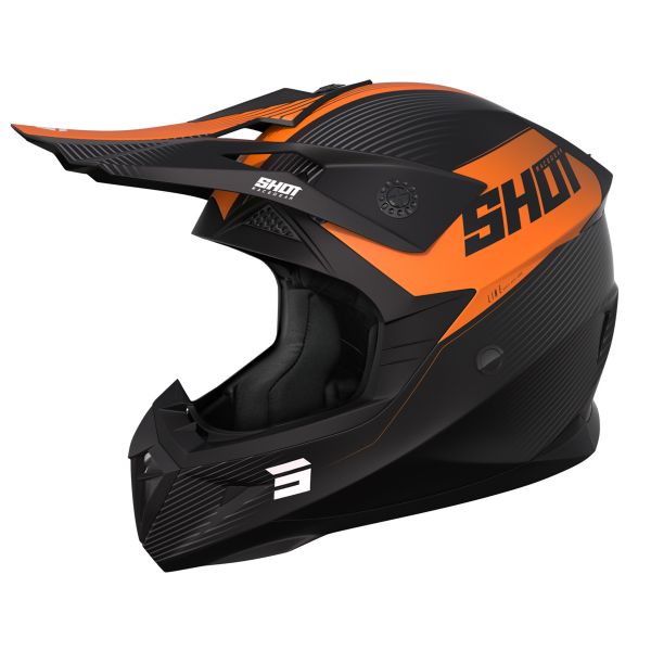 Casque Cross SHOT Pulse Line Orange Matt