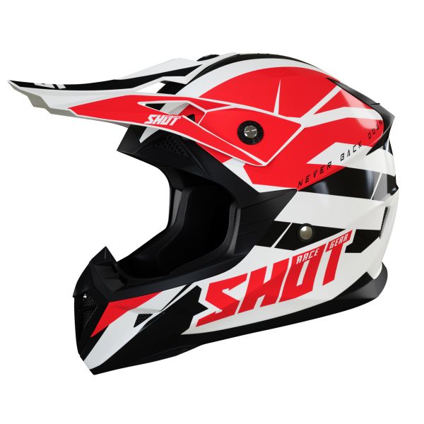 Casque Cross SHOT Pulse Revenge White Red Black Casque Cross SHOT Pulse Revenge White Red Black