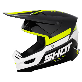 Casque Cross SHOT Race Iron Neon Yellow Glossy