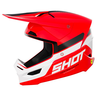 Casque Cross SHOT Race Iron Red Glossy