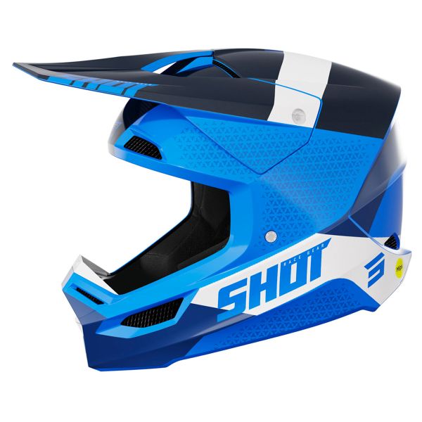 Casque Cross SHOT Race Ridge Blue Glossy