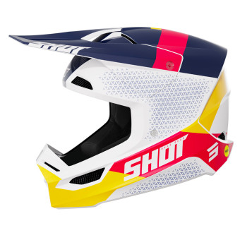 Casque Cross SHOT Race Ridge Red Blue Glossy