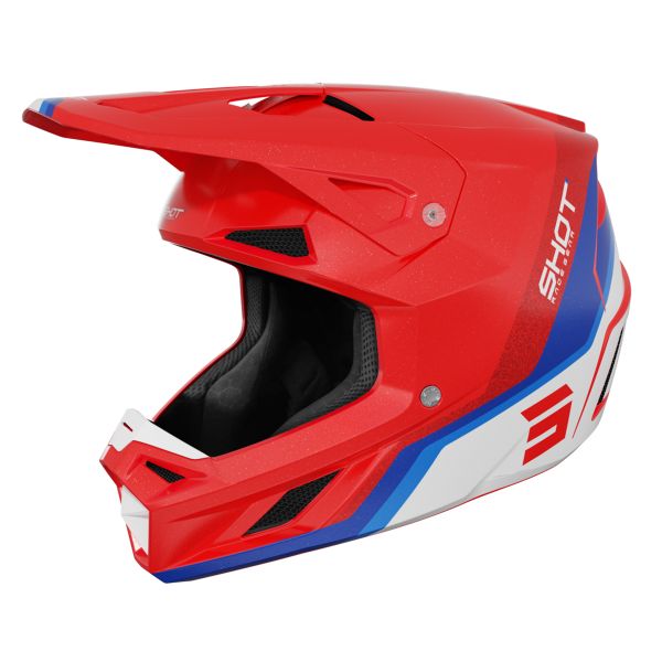 Casque Cross SHOT Speed Atomic Red Pearly