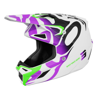 Casque Cross SHOT Speed Ghost Purple Glossy