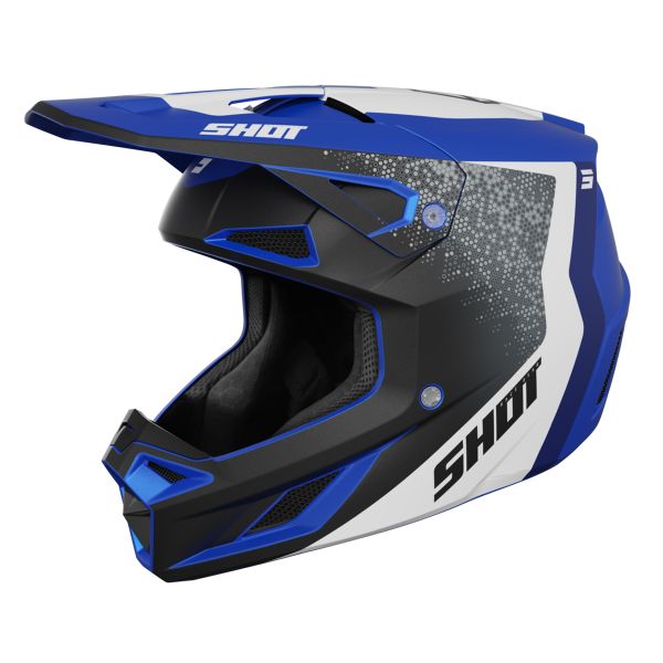 Casque Cross SHOT Speed Hybrid Blue Matt