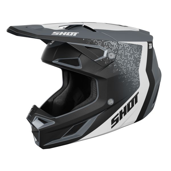 Casque Cross SHOT Speed Hybrid Grey Matt