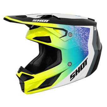 Casque Cross SHOT Speed Hybrid Neon Yellow Glossy