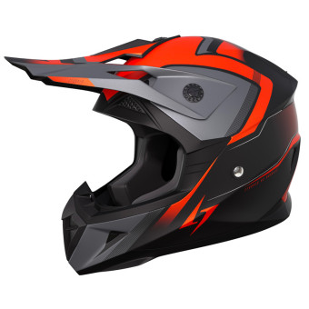 Casque Cross Stormer Dust Madness Black Orange Matt