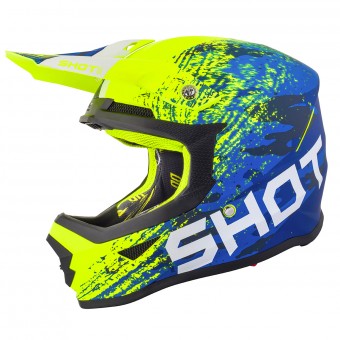 Casque Shot Furious Counter Bleu Neon Jaune Matt Au Meilleur Prix