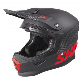 Casque Cross SHOT Furious Trust Black Red Matt Casque Cross SHOT Furious Trust Black Red Matt