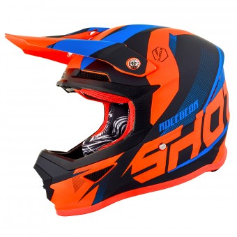 Casque Cross SHOT Furious Ultimate Bleu Neon Orange Matt Casque Cross SHOT Furious Ultimate Bleu Neon Orange Matt