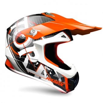 Casque Cross Torx Marvin 3 Eyes Neon Orange Gris Casque Cross Torx Marvin 3 Eyes Neon Orange Gris
