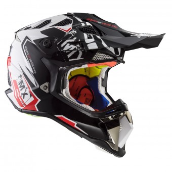 Casque Cross LS2 Subverter Emperor Black White Red MX470 Casque Cross LS2 Subverter Emperor Black White Red MX470