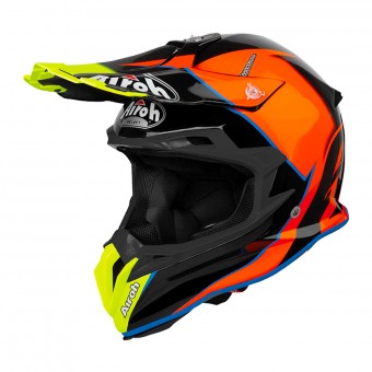Casque Cross Airoh Terminator Open Vision Slider Bleu Casque Cross Airoh Terminator Open Vision Slider Bleu
