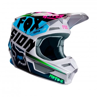 Casque Cross FOX V1 Czar Gris Clair Casque Cross FOX V1 Czar Gris Clair