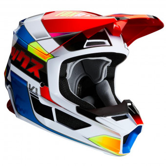 Casque Cross FOX V1 Yorr Blue Red Casque Cross FOX V1 Yorr Blue Red