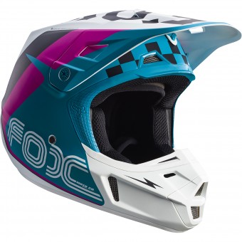 Casque Cross FOX V2 Rohr Teal 176 Casque Cross FOX V2 Rohr Teal 176